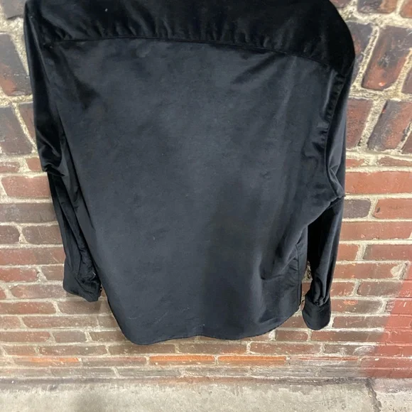 Black Velvet button down long sleeve shirt men’s size small